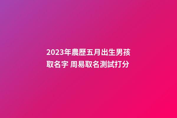 2023年農歷五月出生男孩取名字 周易取名測試打分